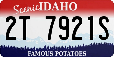 ID license plate 2T7921S
