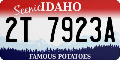 ID license plate 2T7923A
