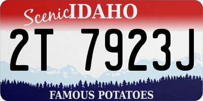ID license plate 2T7923J