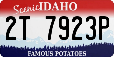 ID license plate 2T7923P