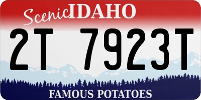 ID license plate 2T7923T