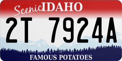 ID license plate 2T7924A