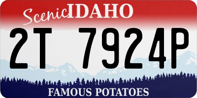 ID license plate 2T7924P