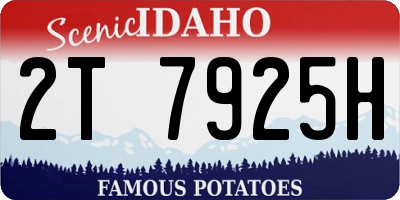 ID license plate 2T7925H