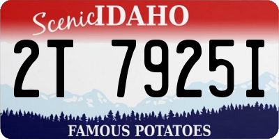 ID license plate 2T7925I