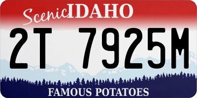 ID license plate 2T7925M