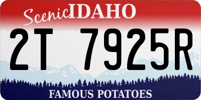 ID license plate 2T7925R