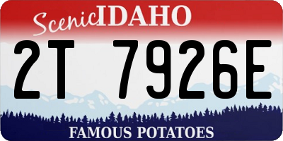 ID license plate 2T7926E