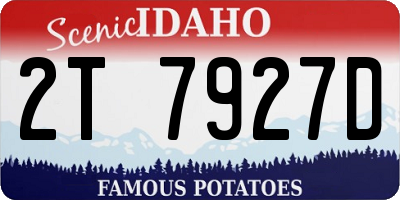 ID license plate 2T7927D