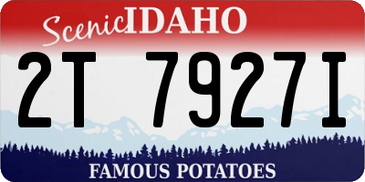 ID license plate 2T7927I