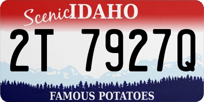 ID license plate 2T7927Q