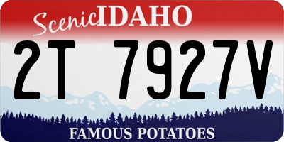 ID license plate 2T7927V