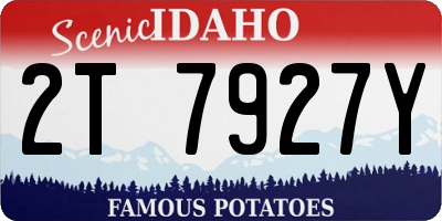 ID license plate 2T7927Y