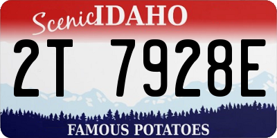 ID license plate 2T7928E