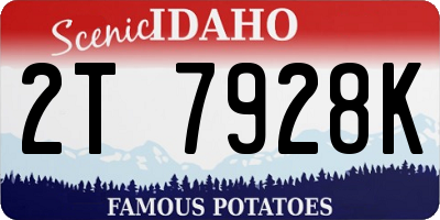 ID license plate 2T7928K