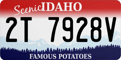 ID license plate 2T7928V