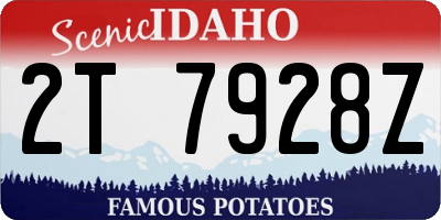 ID license plate 2T7928Z