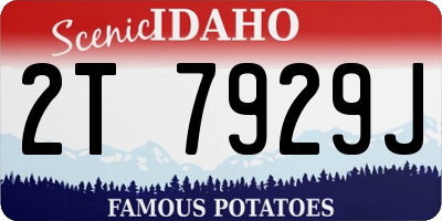 ID license plate 2T7929J