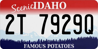 ID license plate 2T7929Q