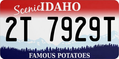 ID license plate 2T7929T