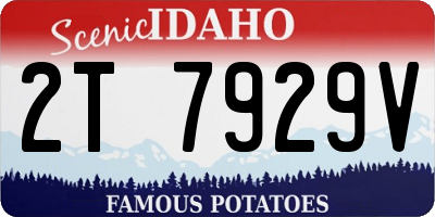 ID license plate 2T7929V