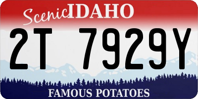 ID license plate 2T7929Y