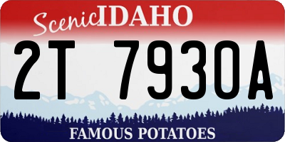ID license plate 2T7930A