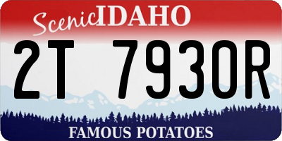 ID license plate 2T7930R