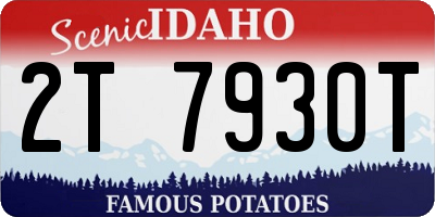 ID license plate 2T7930T
