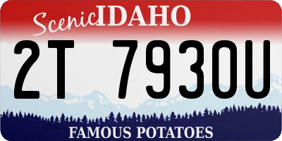 ID license plate 2T7930U