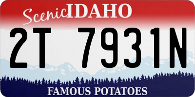 ID license plate 2T7931N