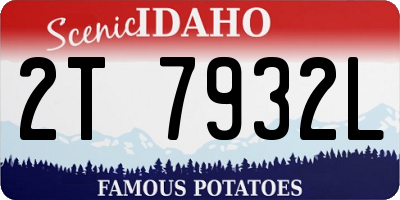 ID license plate 2T7932L