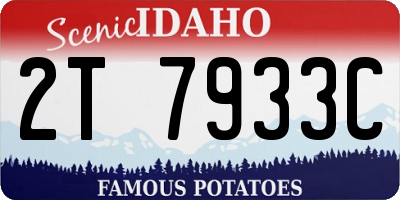 ID license plate 2T7933C