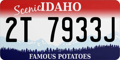 ID license plate 2T7933J