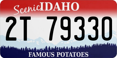 ID license plate 2T7933O