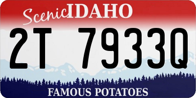 ID license plate 2T7933Q