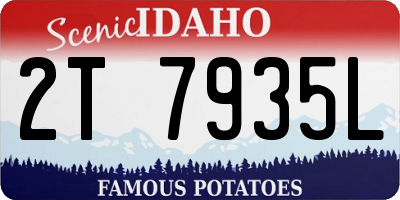ID license plate 2T7935L