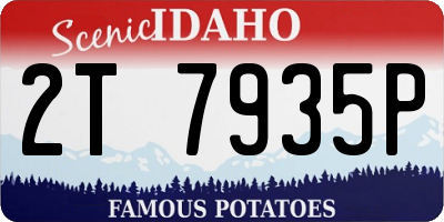 ID license plate 2T7935P