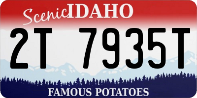 ID license plate 2T7935T