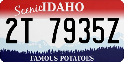 ID license plate 2T7935Z