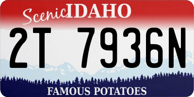 ID license plate 2T7936N