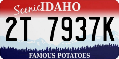 ID license plate 2T7937K