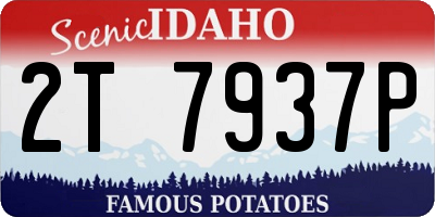 ID license plate 2T7937P