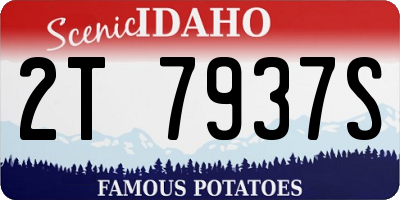 ID license plate 2T7937S