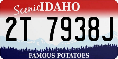 ID license plate 2T7938J