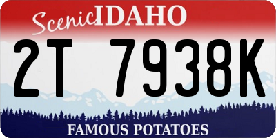 ID license plate 2T7938K