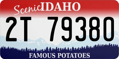 ID license plate 2T7938O