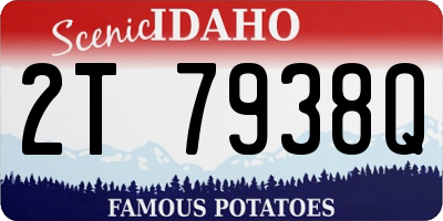 ID license plate 2T7938Q