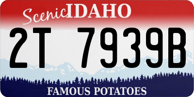 ID license plate 2T7939B