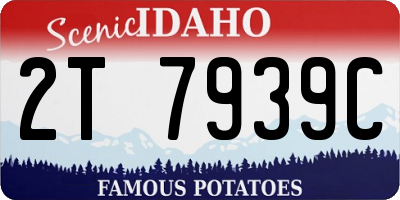 ID license plate 2T7939C